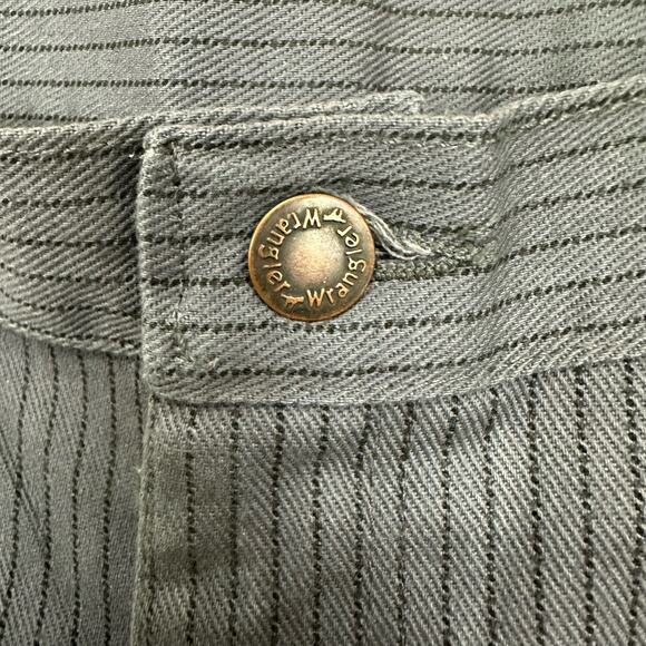 Wrangler VTG Pinstripe Blue Talon 42 Regular‎ Fit 38 x 30 EUC - Picture 5 of 13